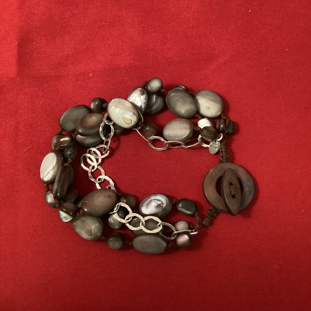Motherpearl and marked 925 Tufu bracelet